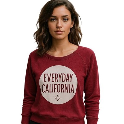 Everyday California La Jolla Burgundy Graphic Sweatshirt Casual Surf Beach  L