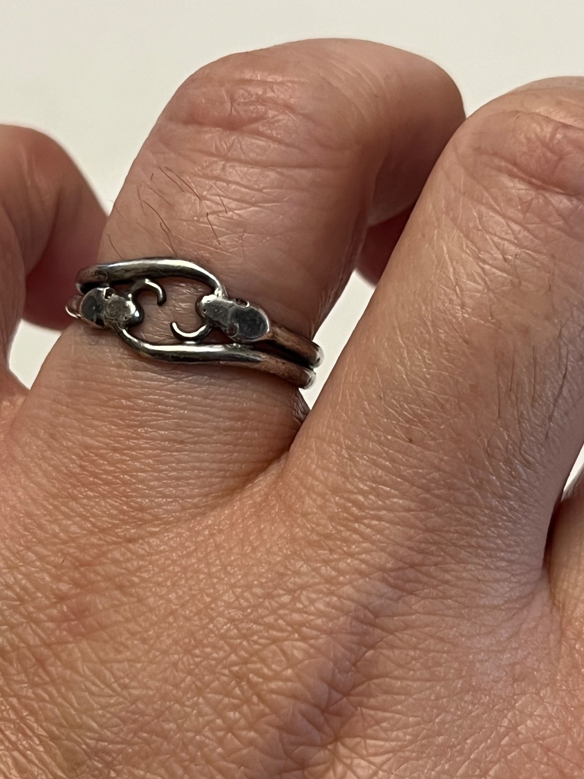Silver Snake Ring Double Ouroboros Ring Statement… - image 4