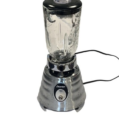 VINTAGE OSTERIZER BEEHIVE CLASSIC BLENDER CHROME & GLASS TESTED & WORKS