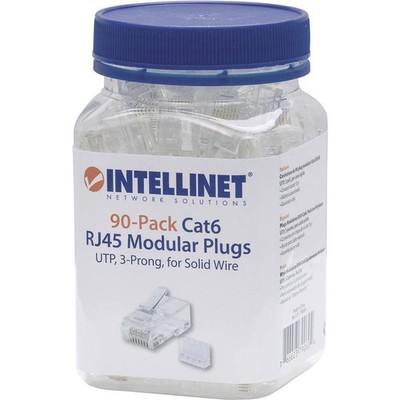 90er Multipack Intellinet Intellinet 90er-Pack Cat6 RJ45-Modularstecker UTP