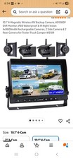 10.1" 4-Magnetic Wireless RV Backup Camera, HD1080P DVR Monitor, IP69 Waterproof
