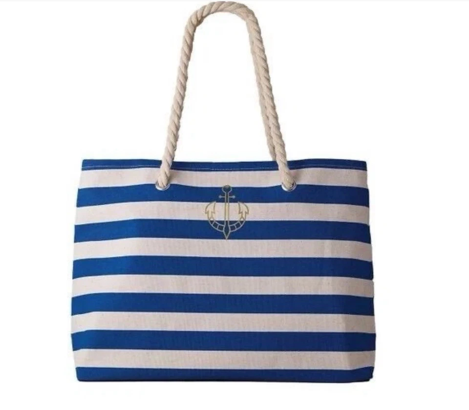 Bolso de Mano Avon Náutico Rayas Azules y Blancas Playa Piscina 2024 Nuevo Foto 2 de 2