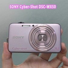 SONY DSC-WX50 Cyber-shot 16.2MP 5x Compact Digital Camera-Pink English-Tested
