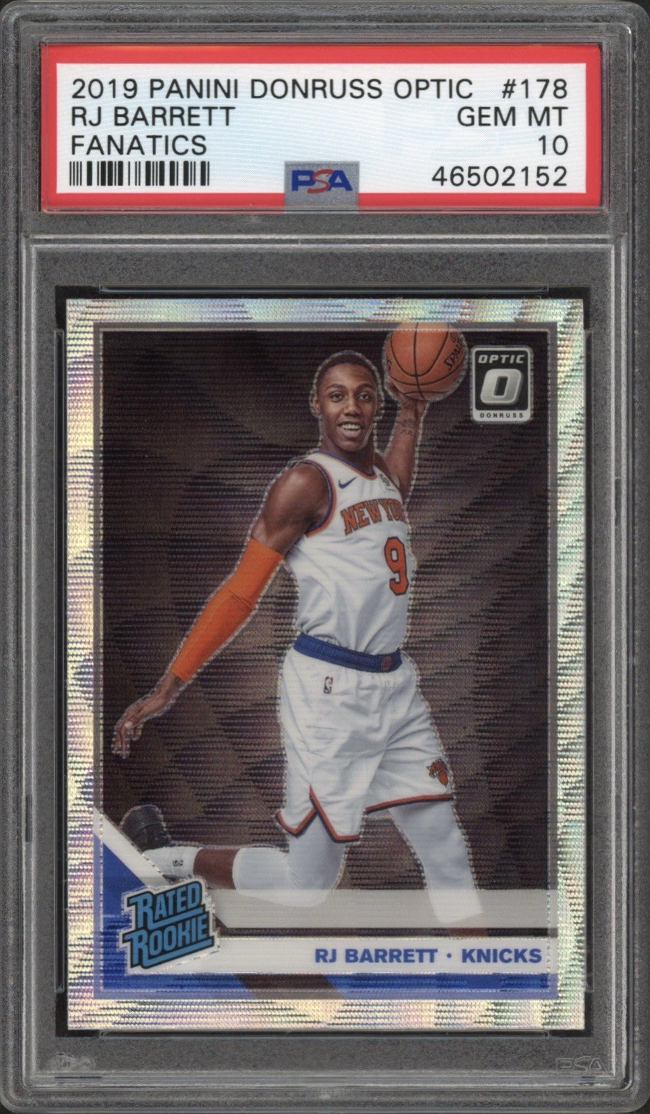 2019 Panini Donruss Optic RJ Barrett Fanatics Rookie RC #178 PSA 10 GEM MT