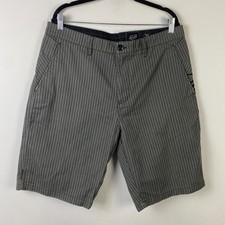 Fox Racing Casual Shorts Chino Shorts Mens Size 36 Gray Stripe