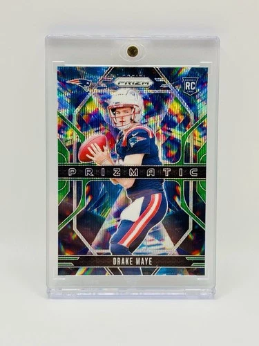 2024 Panini Prizm Prizmatic Drake Maye #2 Green Wave Prizm (RC)