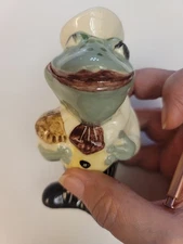 Donnaware Donna Peterson Pottery Pie Bird Vent * Tommy Toad Frog ENGLAND Repair