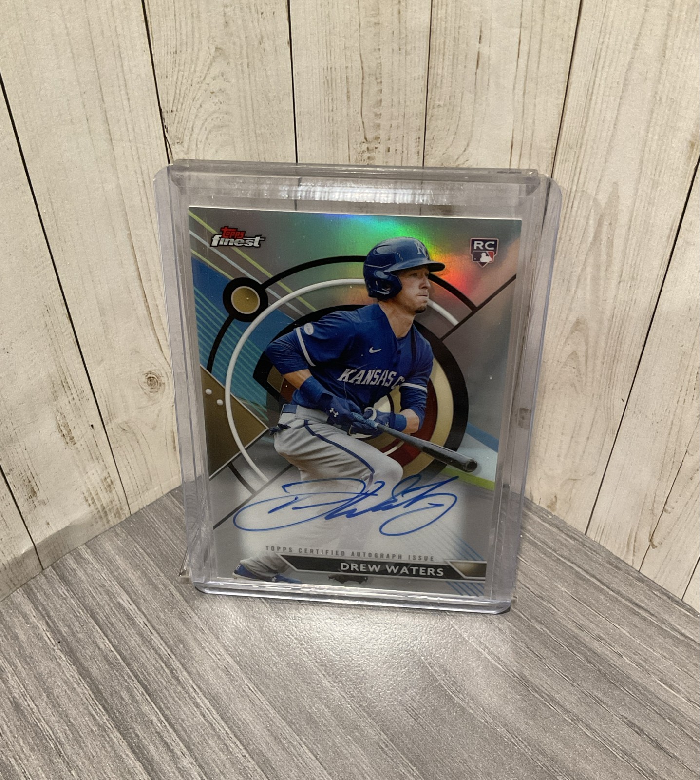 2023 Topps Finest - Finest Autographs Drew Waters #FA-DWA (AU, RC) BB3