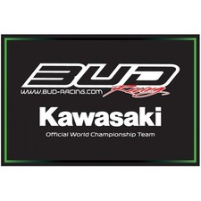 BUD RACING KAWASAKI Team Fußmatte Teppich Werkstattmatte Montage Teppich 80x53cm