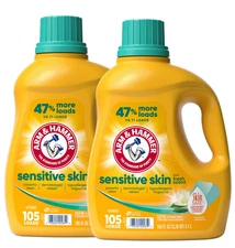 ARM & HAMMER Sensitive Skin Liquid Laundry Detergent Soap, Fresh Scent, 105 fl o