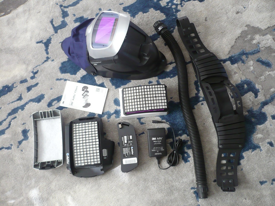 3M Speedglas 9002X FV Auto-Darkening Welding Helmet w / Adflo PAPR,  speedglass