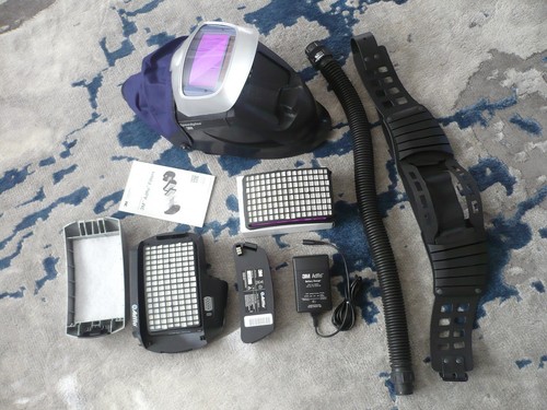 3M Speedglas 9002X FV Auto-Darkening Welding Helmet w / Adflo PAPR,  speedglass
