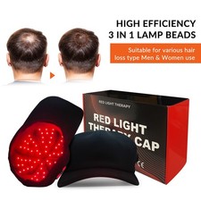 Hair Growth Red Light Cap LLLT Laser Therapy Stronger Thicker Hair Men Women
