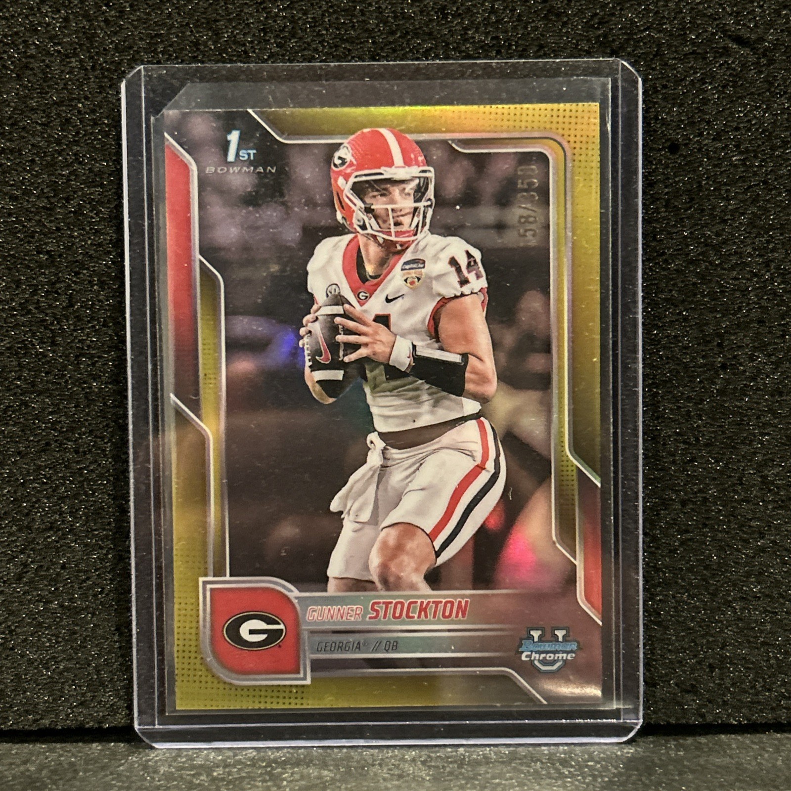 GUNNER STOCKTON 2025 BOWMAN CHROME U 1ST BOWMAN YELLOW REFRACTOR #  /350