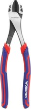 8 Inch High Leverage Diagonal Pliers, Wire Cutters Heavy Duty in CRV Steel, Diag