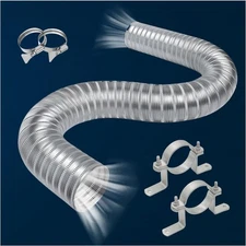 Pellet Stove Pipe Vent Kit,Fresh Outside Air Intake with 2 Pcs Vent Wall Strap,2