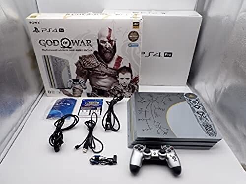 Sony PS4 PlayStation 4 Pro 1 TB God of War Edizione Limitata CUHJ-10021 con SCATOLA - Foto 1 di 6