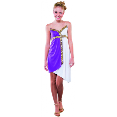 CARNEVALE HALLOWEEN VESTITO RAGAZZA ROMANA ANTICA ANCIEN ROMAN