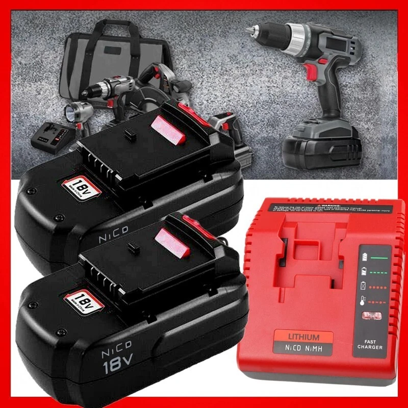 1~2 Pack 18 Volt 4.5Ah Battery /Charger for Porter Cable 18V PC18BLX PC18BL Tool