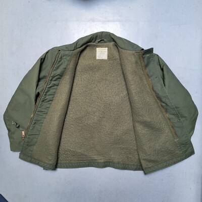 80s USN A-2 Deck Jacket US NAVY Cold Weather Field Coat Size L 42