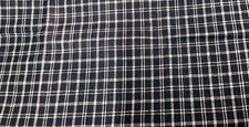 NAVY WHITE COTTON PLAID-- 1/2 YARD