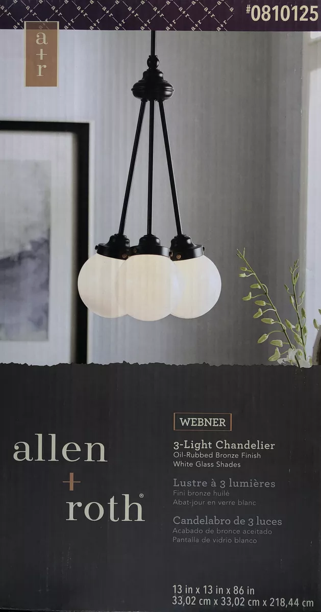 Allen and Roth Webner 3 Light Bronze Modern Contemporary