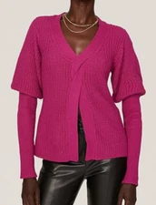 NEW Love, Whit by Whitney Port RTR Design Collective Pink Sweater Size XL