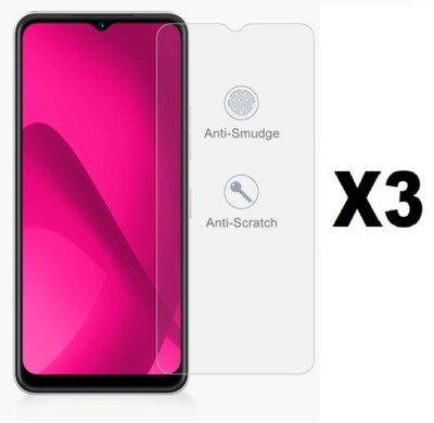 3 Pack Anti Scratch Tempered Glass Screen Protector for T-Mobile Revvl 7 5G