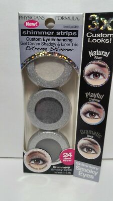 Physicians Formula Smoky Eyes 6410 Shimmer Strips Gel Cream Shadow Trio 1 Box 
