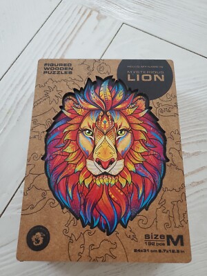 Unidragon Figured Wooden Puzzles Mysterious Lion 192 Pieces