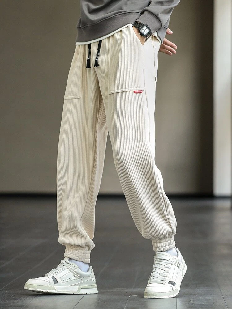 Neue Herbst Winter Cord Sweatpants M nner Baggy Jogger Mode eBay