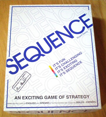 Sequence Board Game by Jax 1995 Full Size Board - Vintage Game