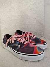 Vans Men Sneakers 8 Blue Tie Dye Fabric Lace Up Low Top Casual Comfort Shoes