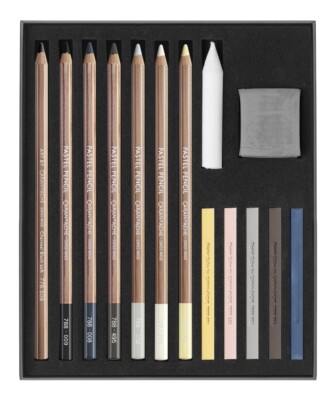 Caran Dache Licht & Schatten Set Zeichnen Mischung Licht Pastell Kunst Set (15 Stück)