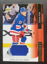 2020-21 Upper Deck Series 1 Adam Fox Debut Dates Patch #DD-2 New York Rangers