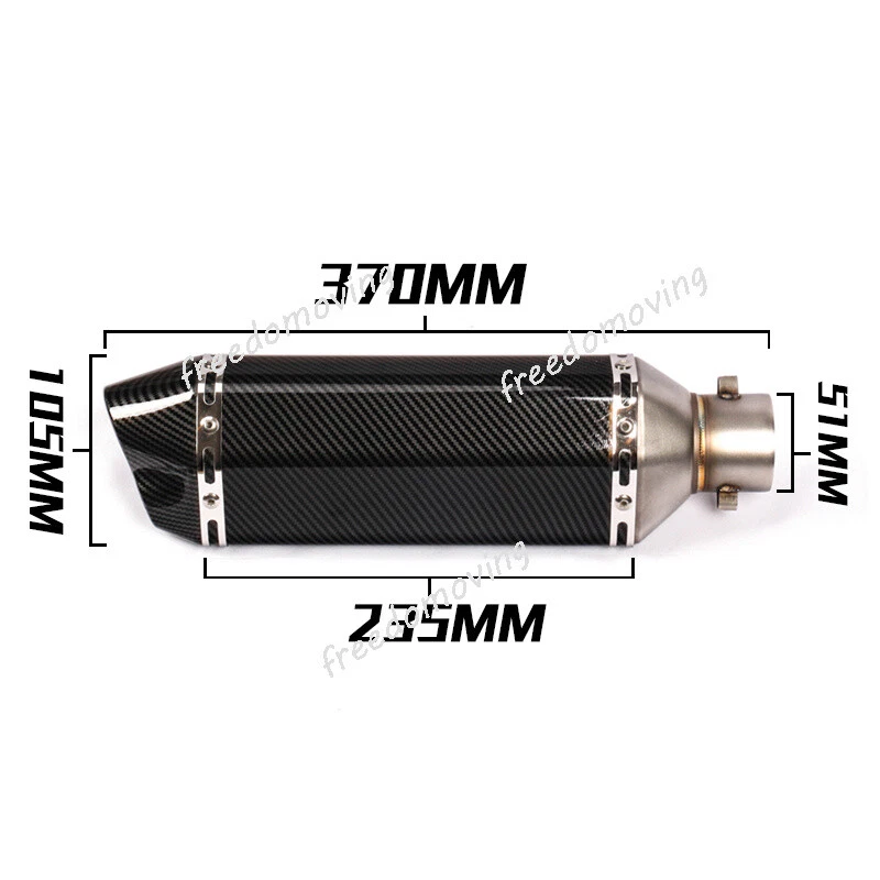 Silenciadores de aluminio tubo medio de escape deslizables para Honda CRF450R CRF 450RX 2015 2016 Foto 4 de 4