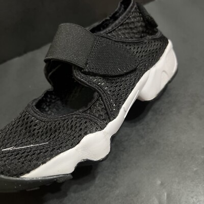 NIKE AIR RIFT (GS/PS BOYS) Sz 5Y BLACK WHITE [322359-014] 'B GRADE