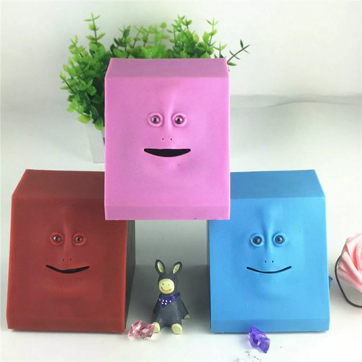Sensor Coin Eating Piggy Bank Funny Facebank Face Bank Saving