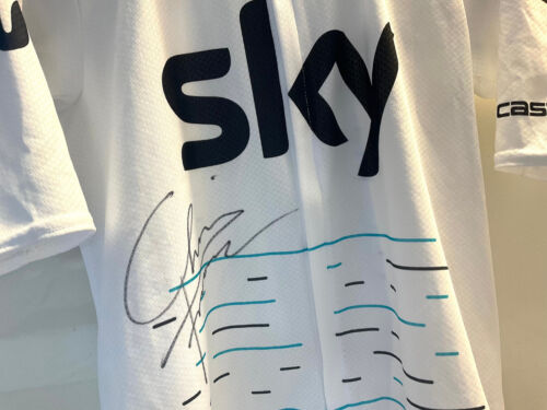 Chris Froome signature SKY Tour de France 2017 white edit. maillot Jersey Trikot - Bild 4 von 12