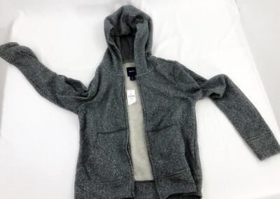 R.Sショップ GapKids Zip Hoodie Girls Gray Sparkle Fuzzy Size XL 12 - 138264-00