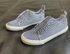 MAGGIE ZOE Slip On Sneakers Little Girls Size 10 Black White Checker NWOT