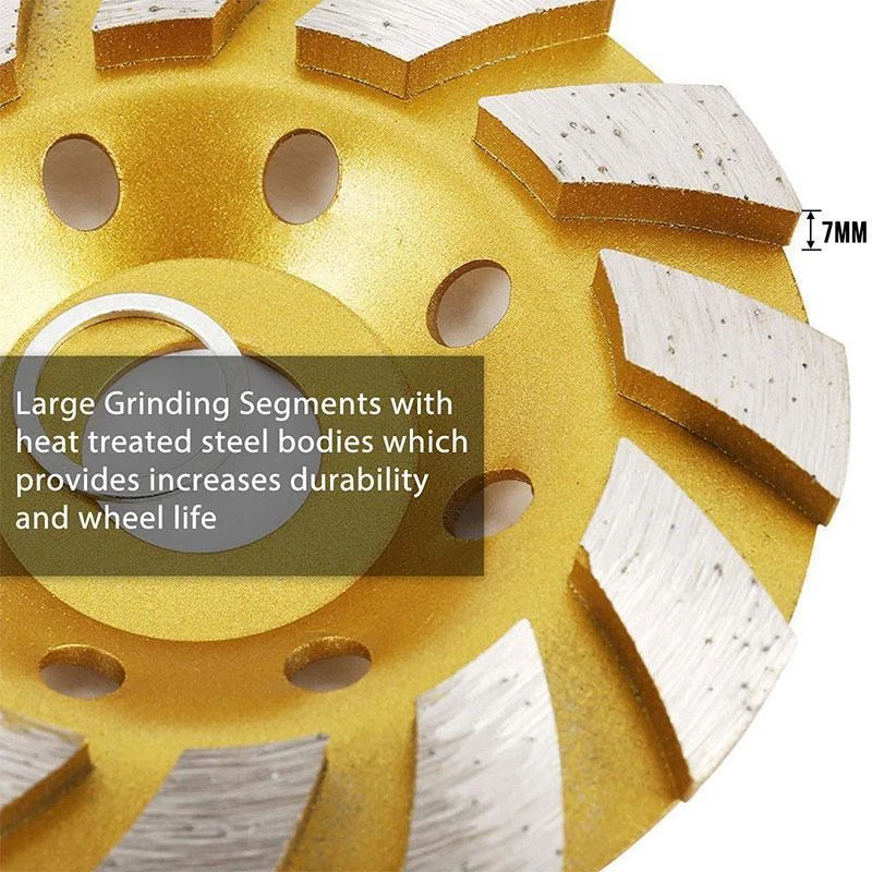 100mm Diamond Segment Grinding Wheel Cup Disc Grinder Concrete Granite Stone Cut - Image 3 of 4