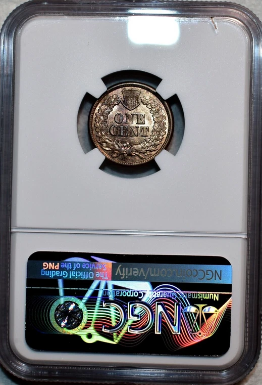 :1863 1C INDIAN HEAD PRINCESS CENT BU NGC MS61 RARITY R2 HIGHEST GRADES - Image 2 of 2