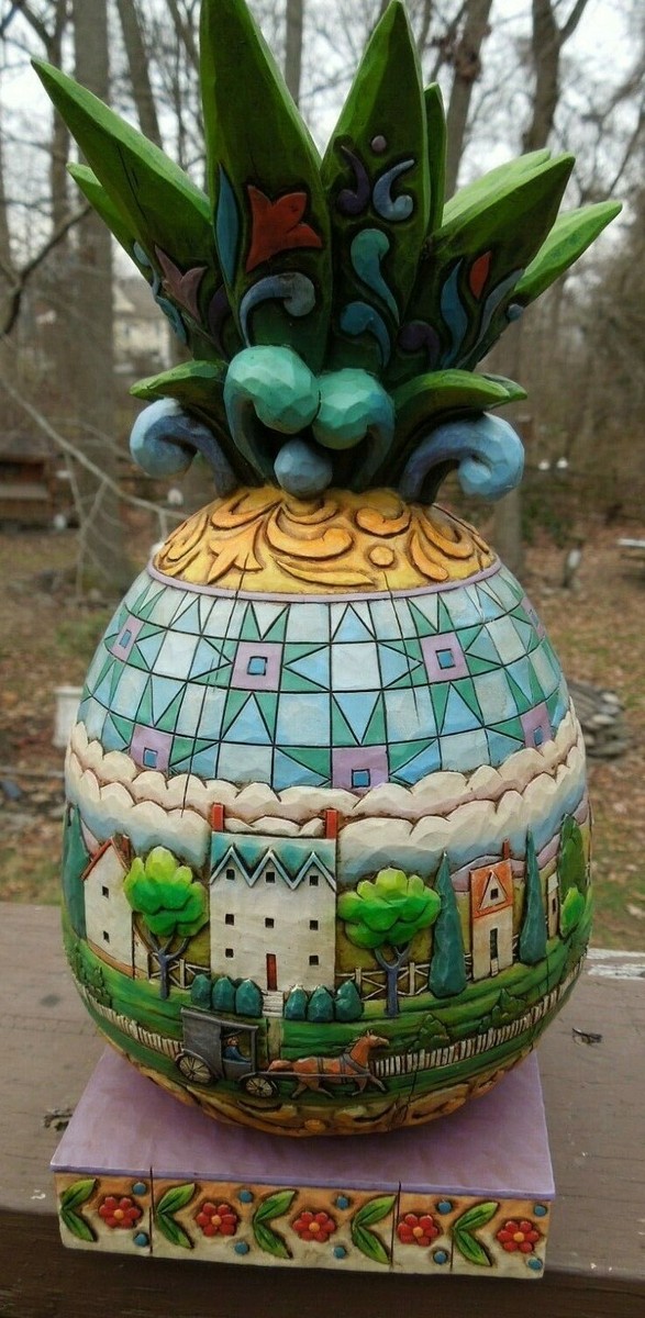 Vintage 2006 JIM SHORE Welcome All Pineapple Figurine 4007666 | eBay