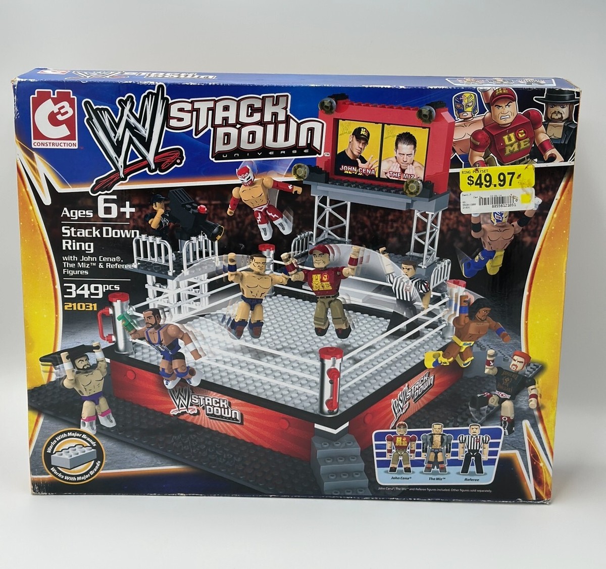 WWE C3 Stackdown Ring Building Set John Cena The Miz