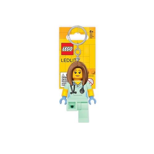 LEGO Infirmière / Vétérinaire Minifigure Lumière Clé Iconique (Porte-clés / Porte-clés) - Photo 1/9