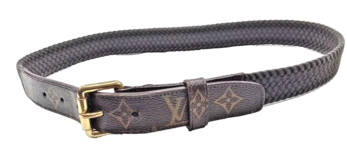 Louis Vuitton Monogram Canvas Woven Runway Belt 32 | eBay