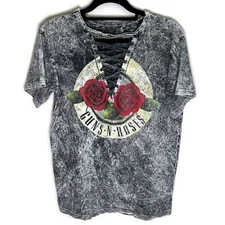 Women's Guns N Roses Acid Wash Graphic T-Shirt Size Small (GUC)