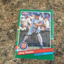 Gary Varsho Signed 1991 Donruss Auto Chicago Cubs