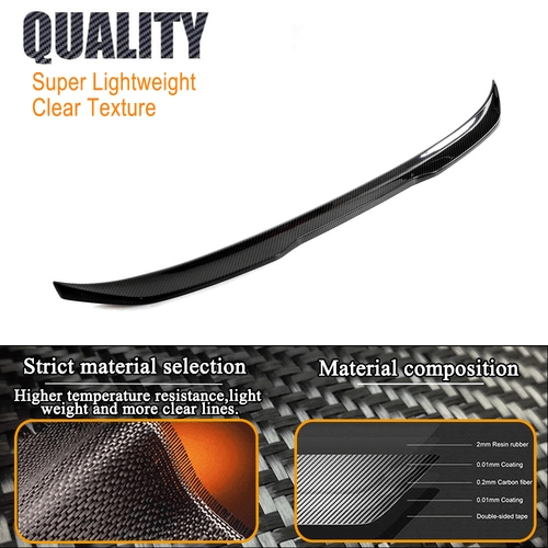 DRY Carbon Spoiler Heckspoiler Heckflügel Lippe Passt für BMW G30 F90 M5 2017-23 - Bild 9 von 13
